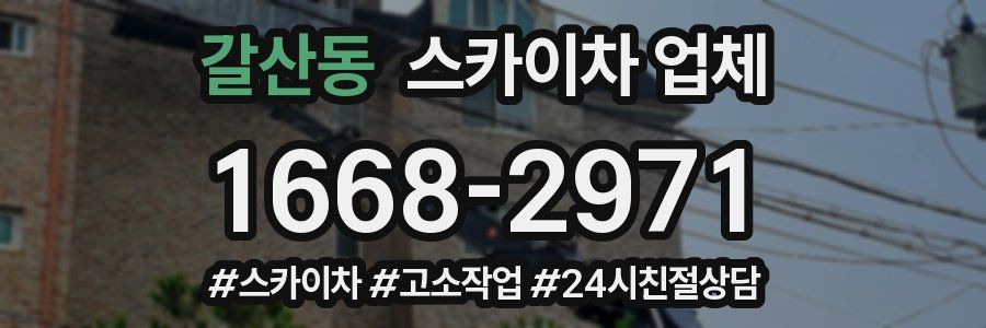 갈산동 스카이차 업체