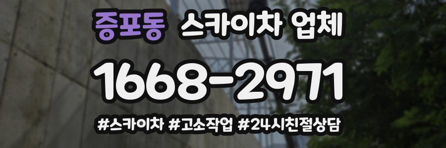증포동 스카이차 업체