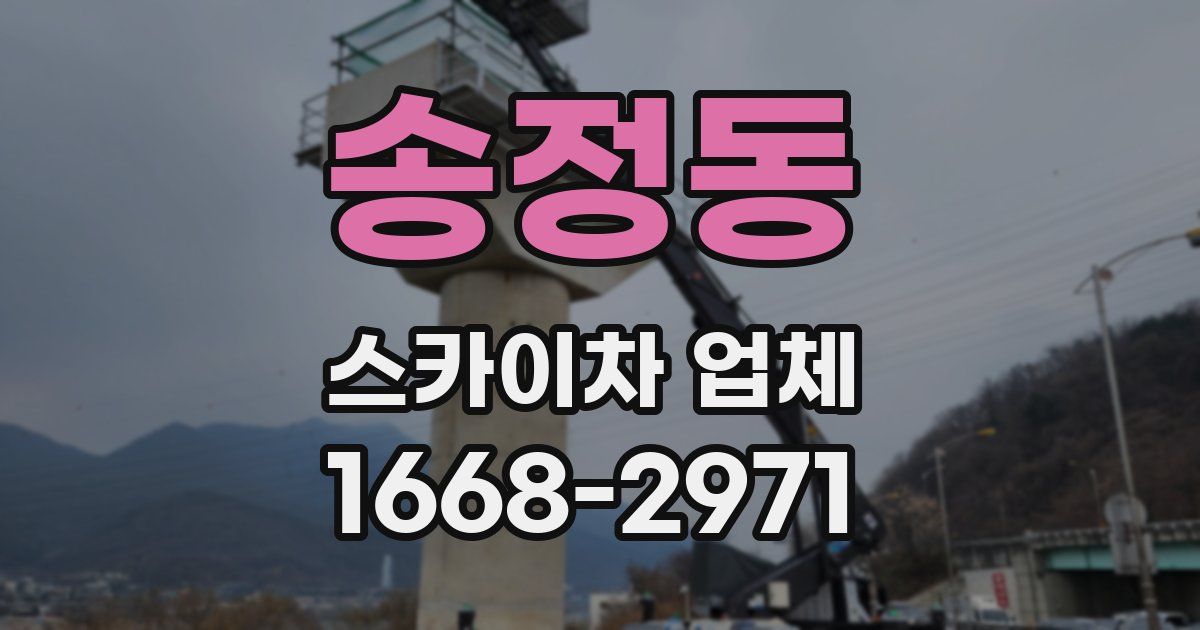 송정동 스카이차 업체