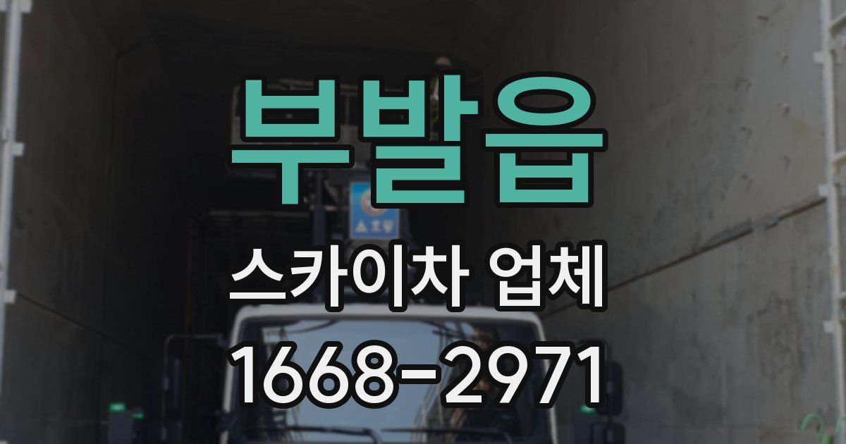 부발읍 스카이차 업체
