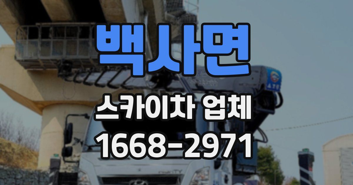백사면 스카이차 업체