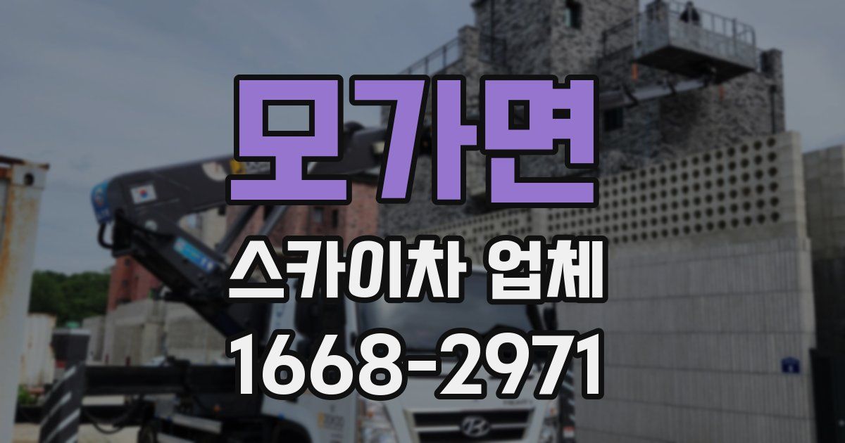 모가면 스카이차 업체