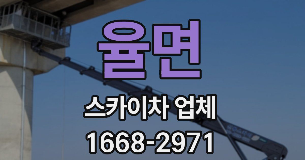 율면 스카이차 업체