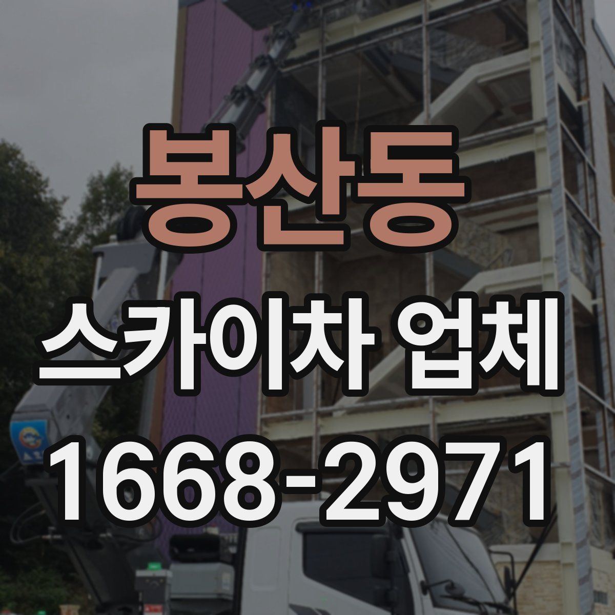 봉산동 스카이차 업체
