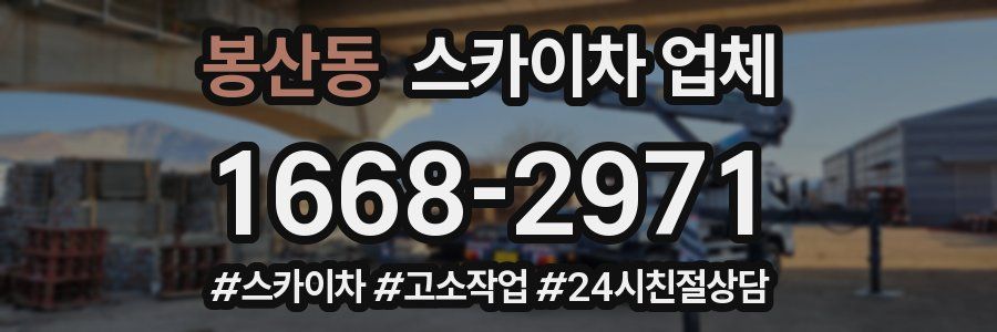 봉산동 스카이차 업체