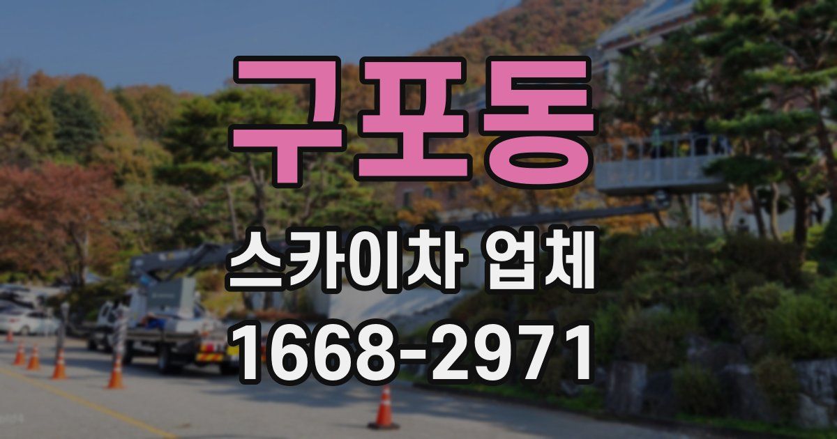 구포동 스카이차 업체