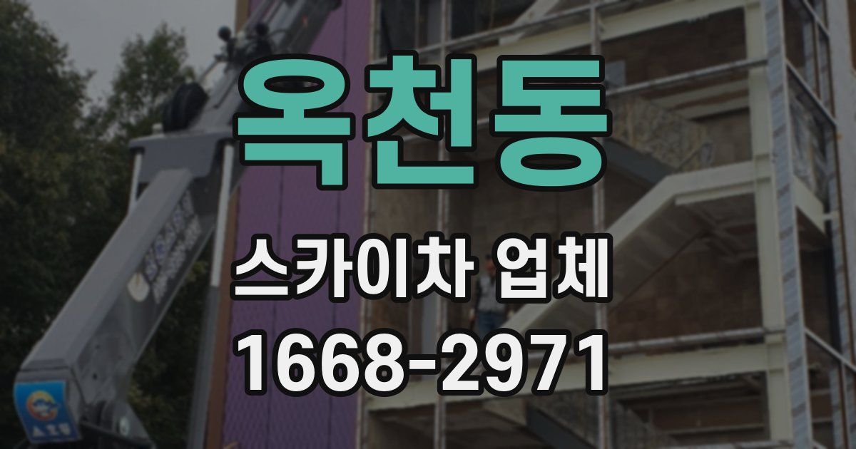 옥천동 스카이차 업체