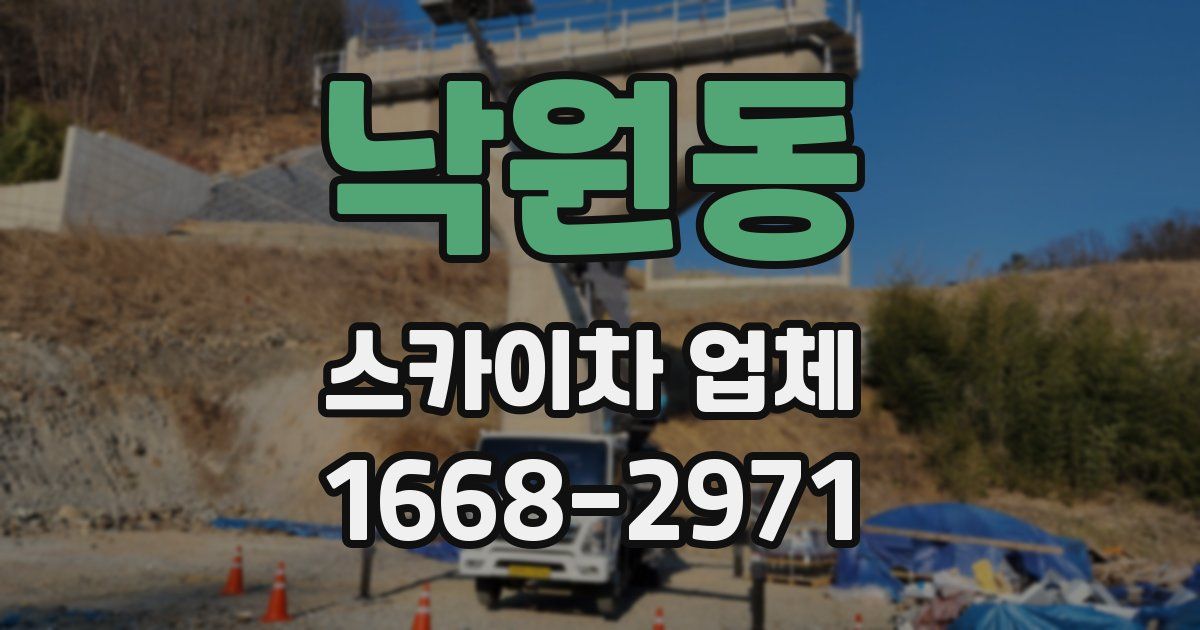낙원동 스카이차 업체