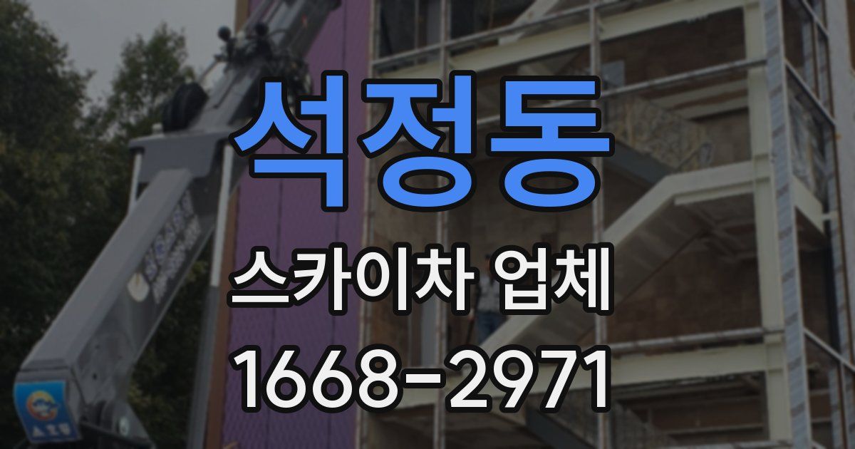 석정동 스카이차 업체