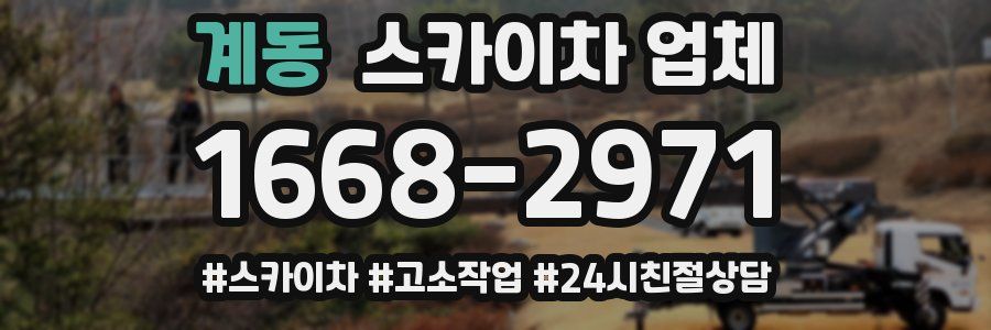 계동 스카이차 업체