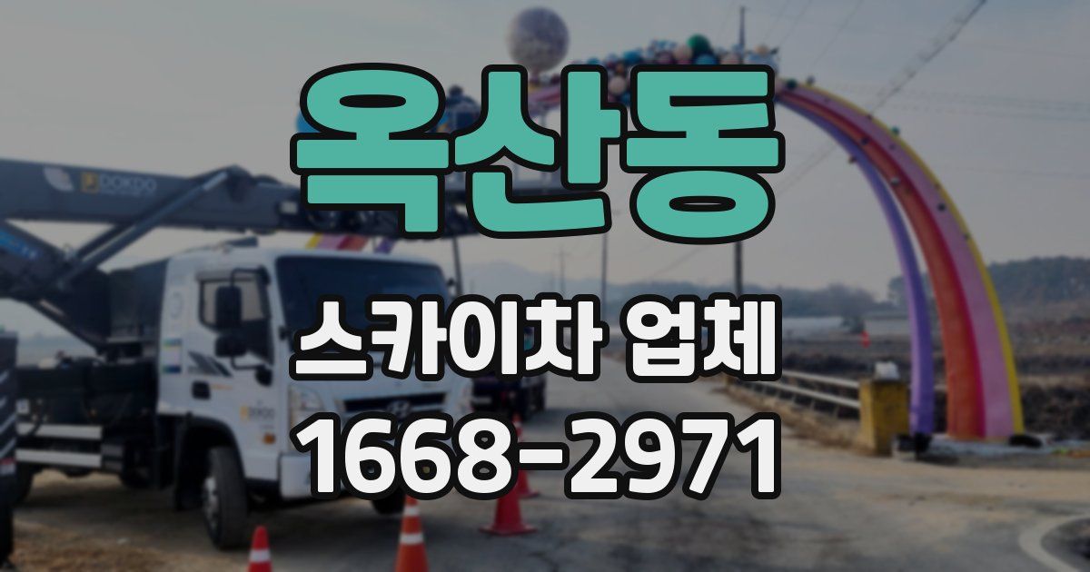 옥산동 스카이차 업체