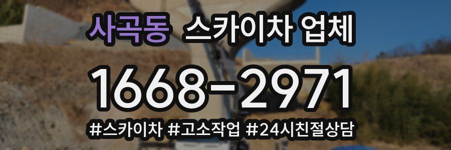 사곡동 스카이차 업체