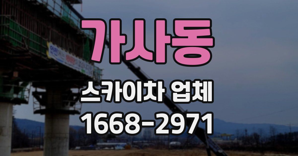 가사동 스카이차 업체