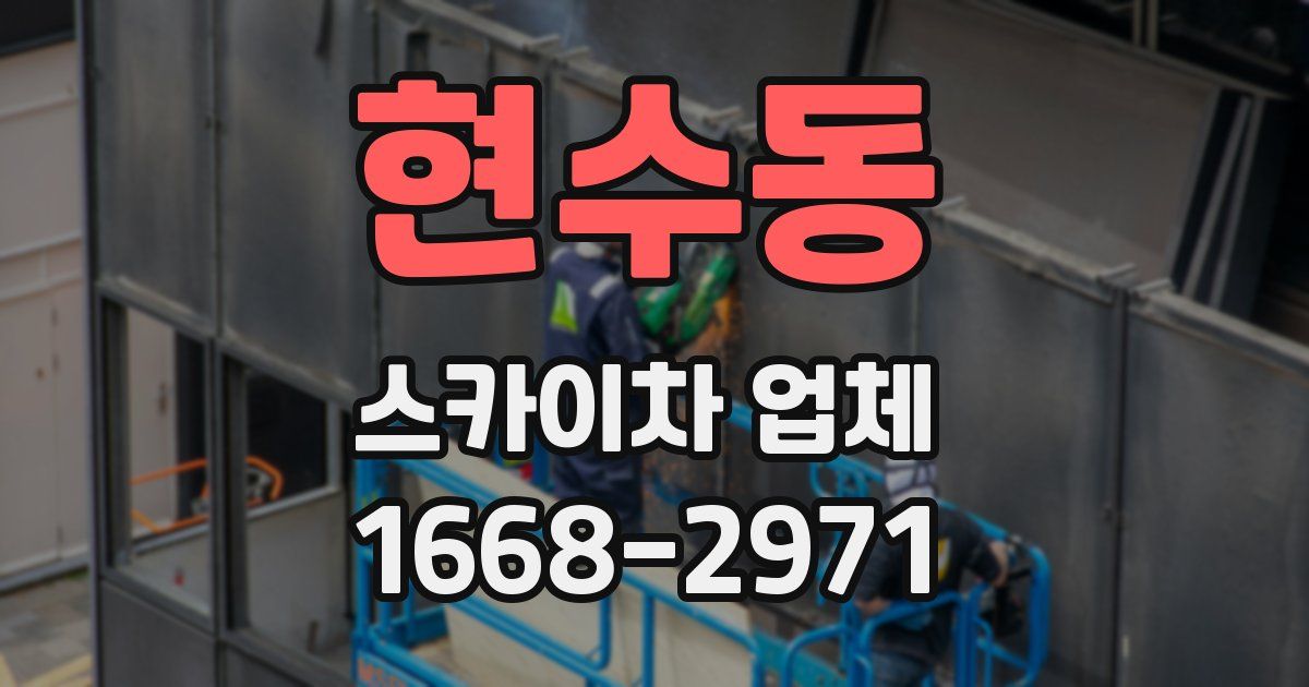 현수동 스카이차 업체