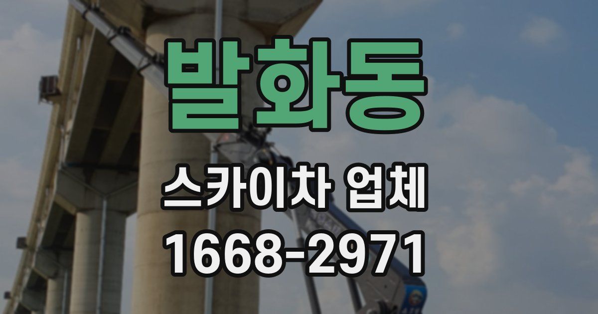 발화동 스카이차 업체