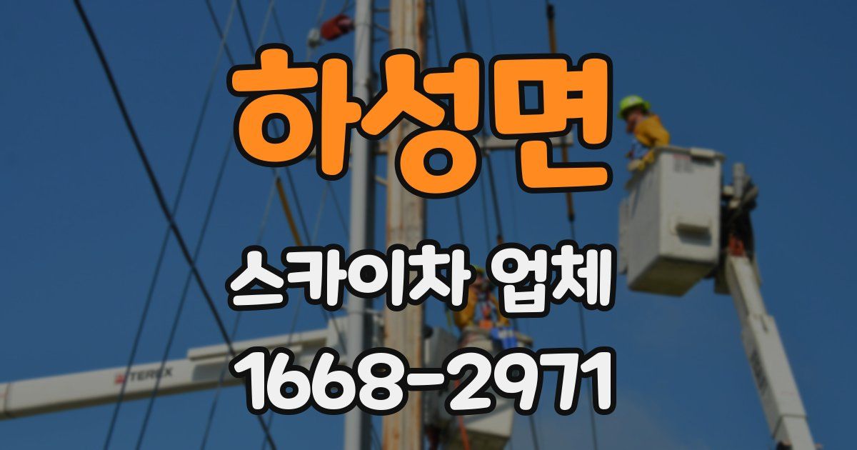 하성면 스카이차 업체
