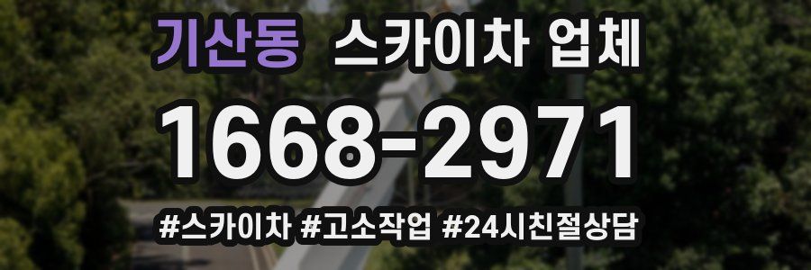 기산동 스카이차 업체