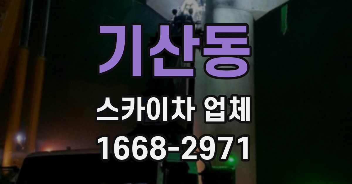 기산동 스카이차 업체