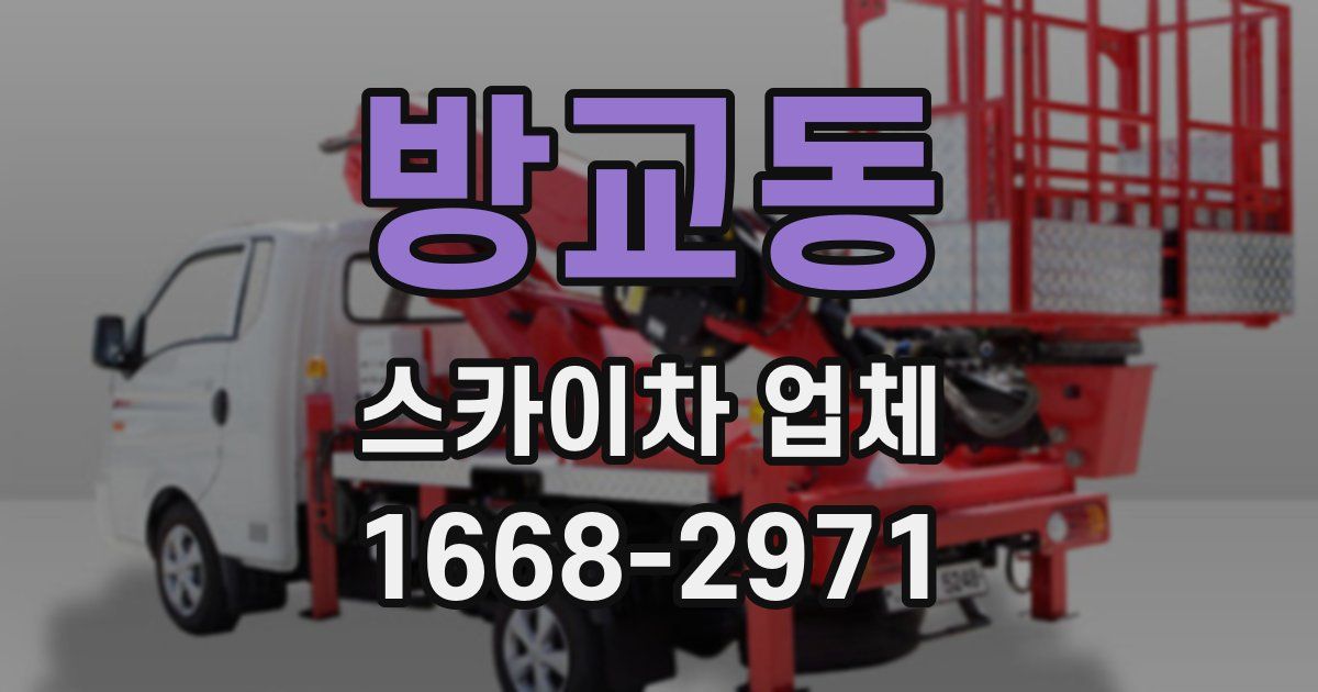 방교동 스카이차 업체