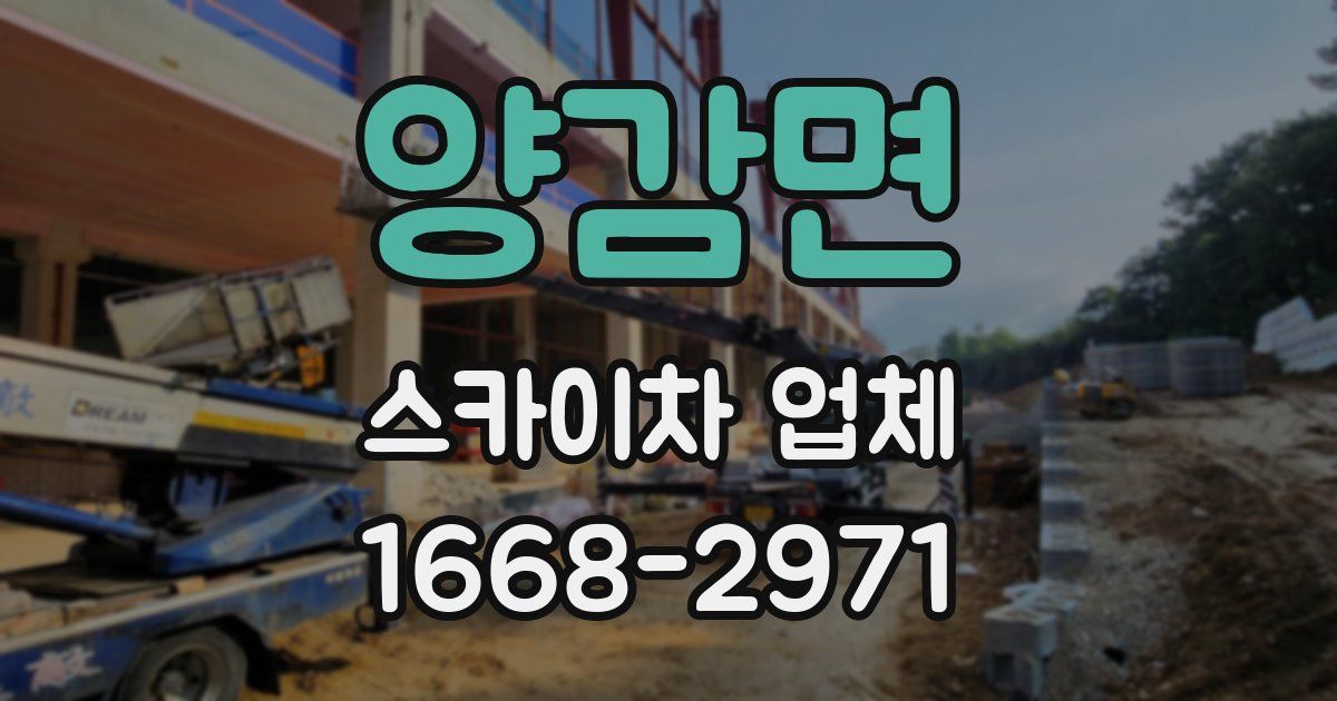 양감면 스카이차 업체