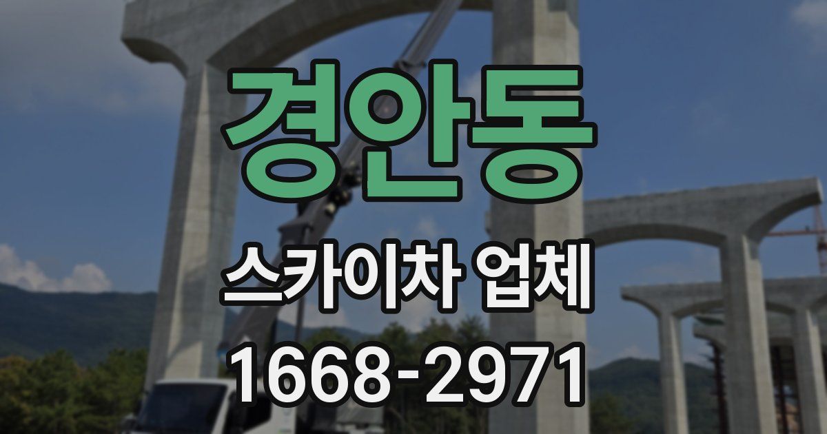 경안동 스카이차 업체