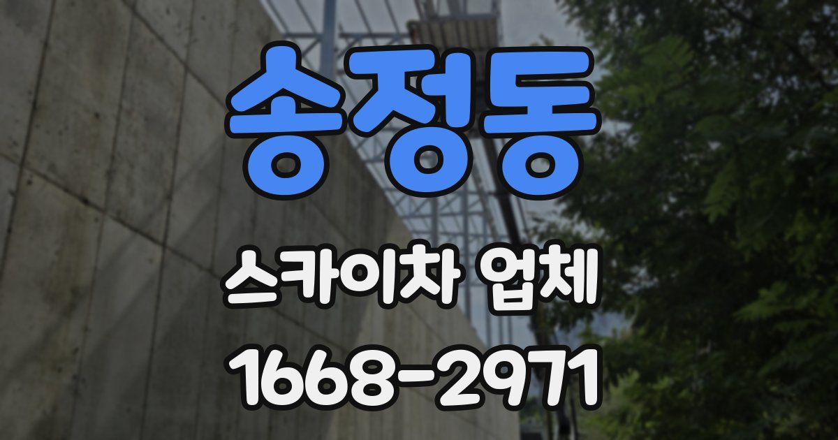 송정동 스카이차 업체