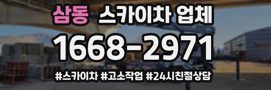 삼동 스카이차 업체