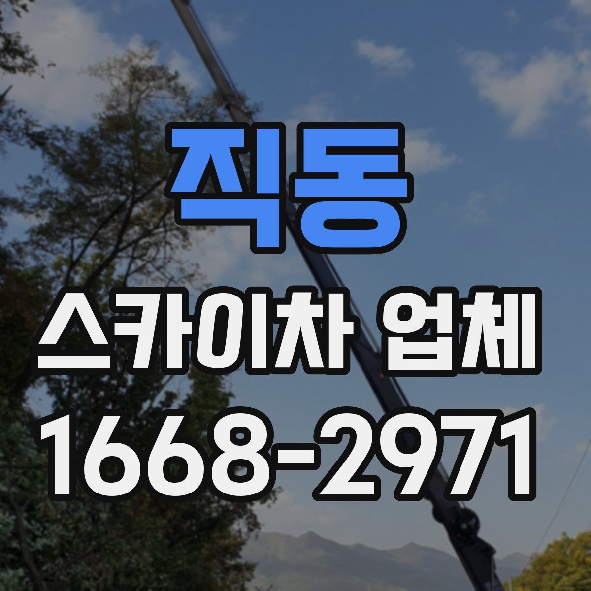 직동 스카이차 업체