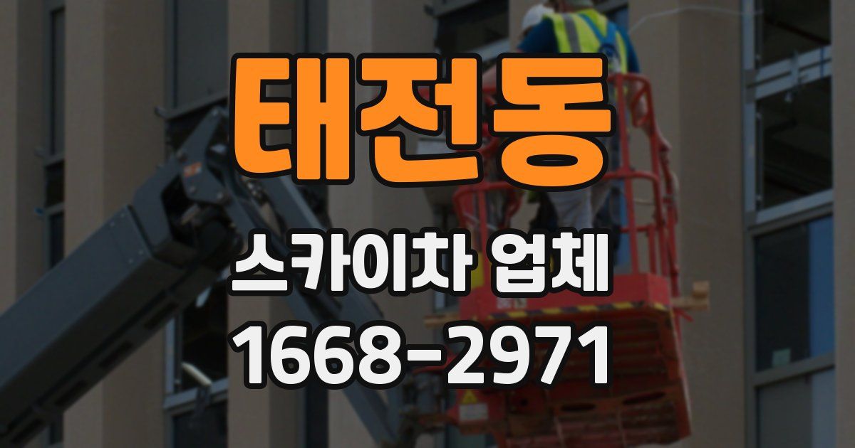 태전동 스카이차 업체