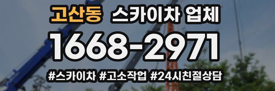 고산동 스카이차 업체