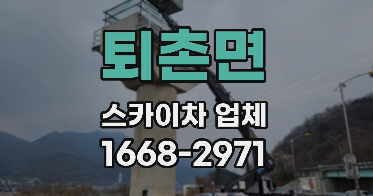 퇴촌면 스카이차 업체