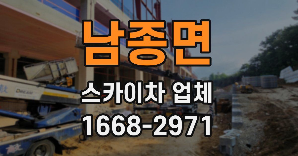 남종면 스카이차 업체