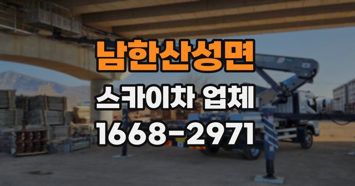 남한산성면 스카이차 업체