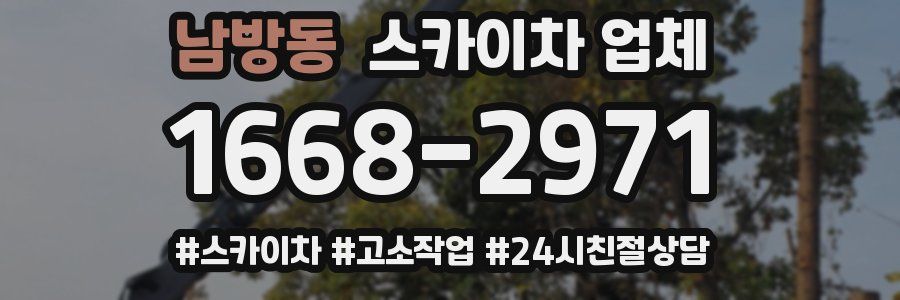 남방동 스카이차 업체