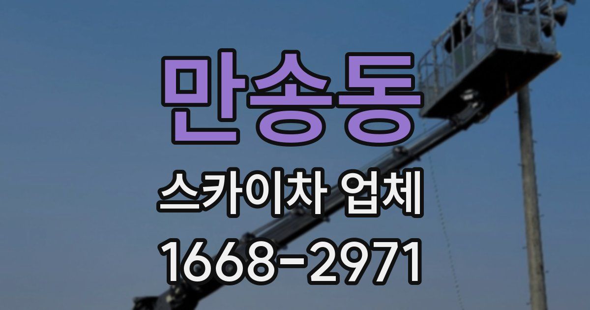 만송동 스카이차 업체