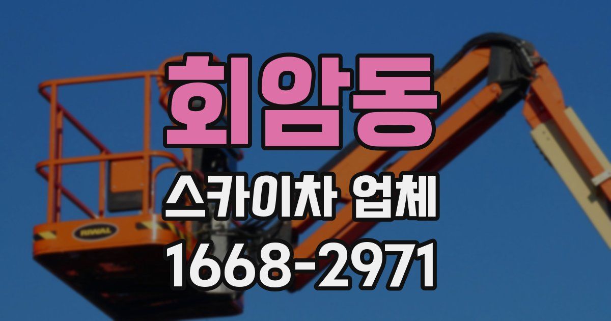 회암동 스카이차 업체
