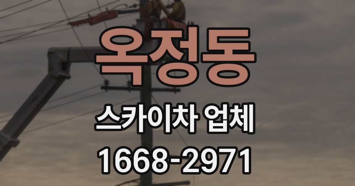 옥정동 스카이차 업체
