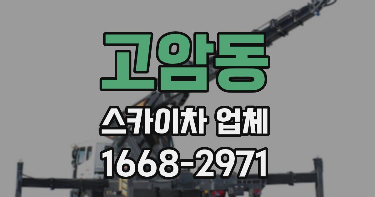 고암동 스카이차 업체