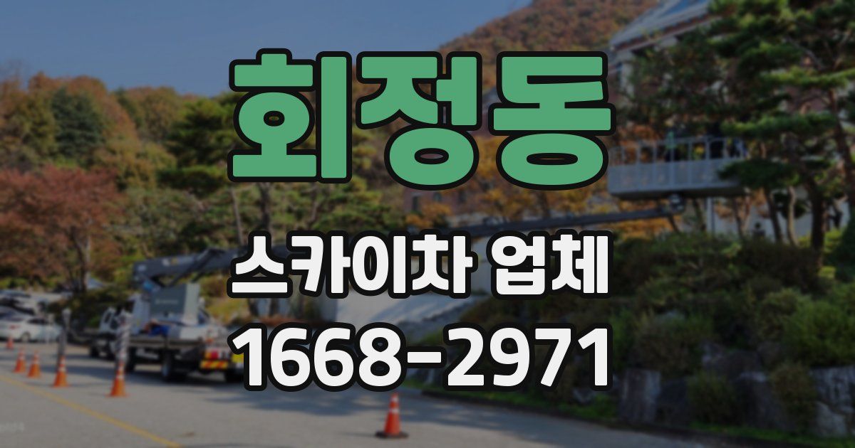 회정동 스카이차 업체