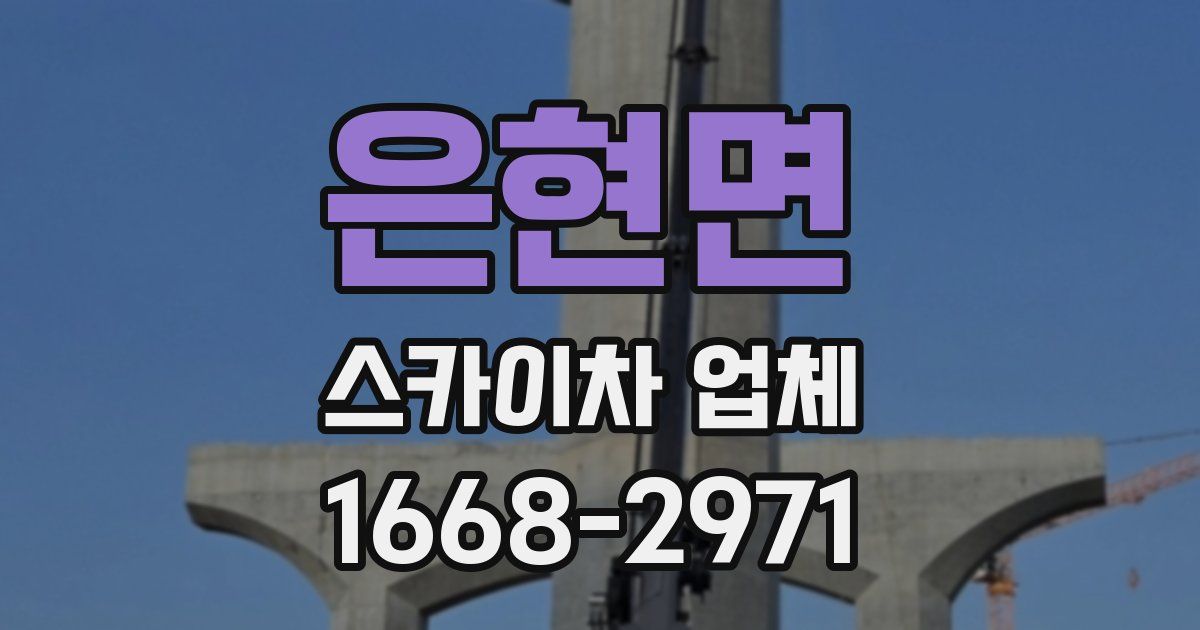 은현면 스카이차 업체