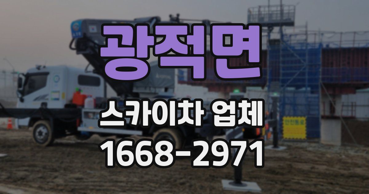 광적면 스카이차 업체