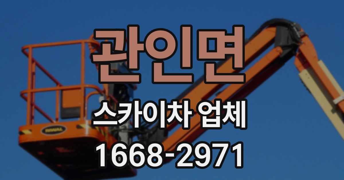 관인면 스카이차 업체