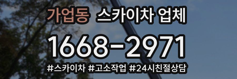 가업동 스카이차 업체