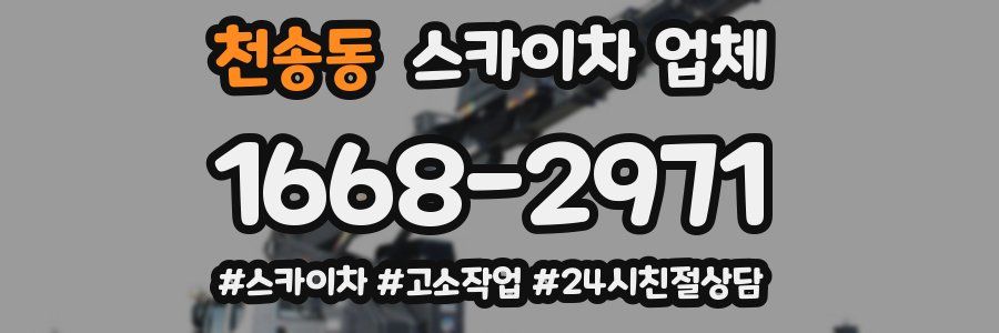 천송동 스카이차 업체