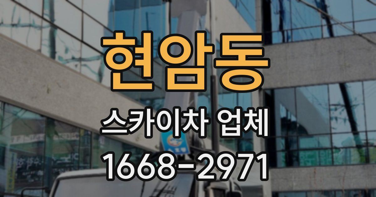 현암동 스카이차 업체