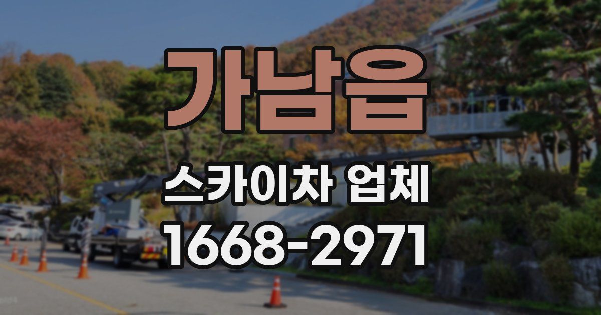 가남읍 스카이차 업체