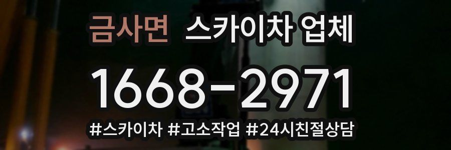 금사면 스카이차 업체