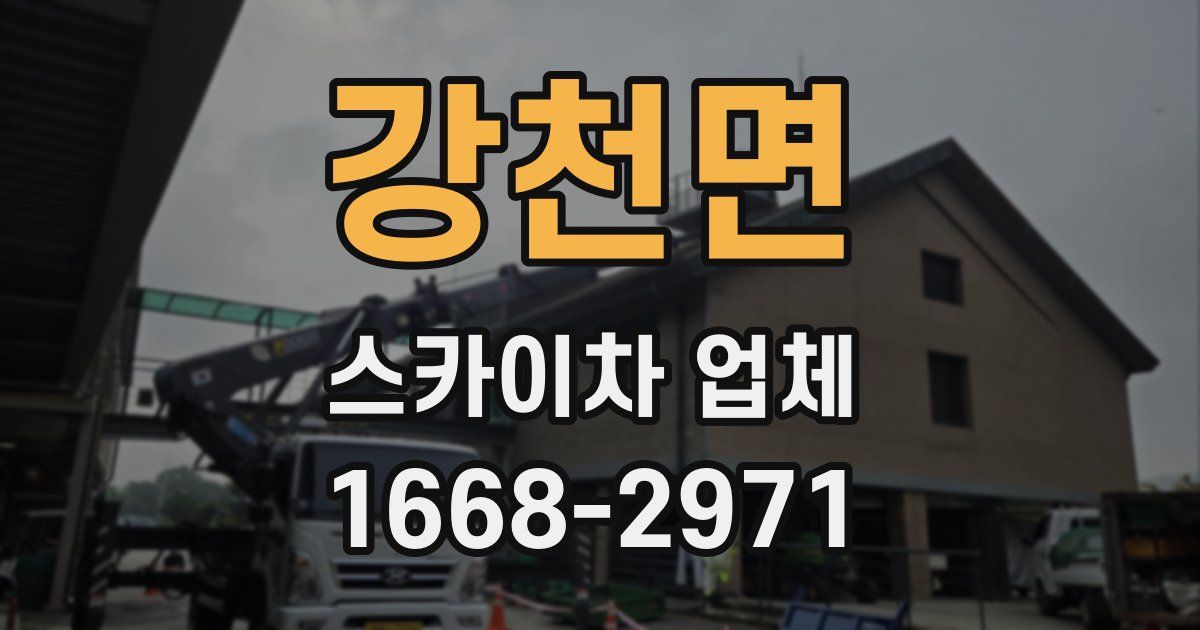 강천면 스카이차 업체