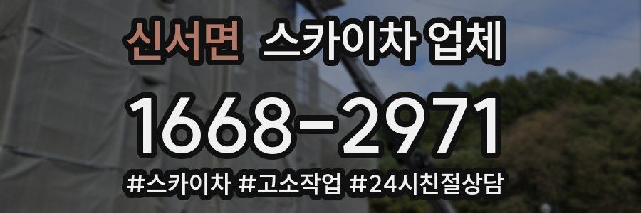 신서면 스카이차 업체