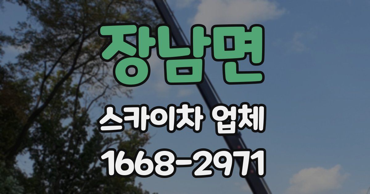 장남면 스카이차 업체